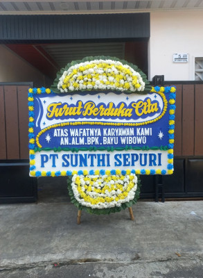 Papan Bunga Duka di Cikijing
